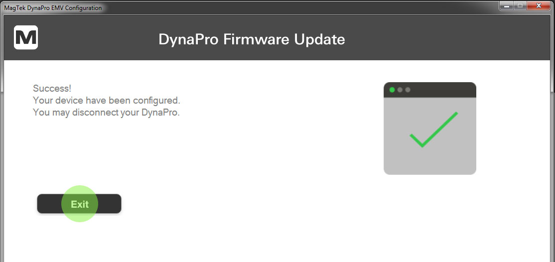 DynaPro EMV Tags have been configured.