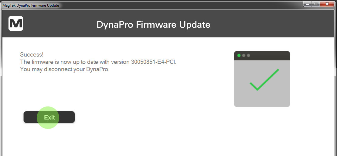 DynaPro Firmware is updated.