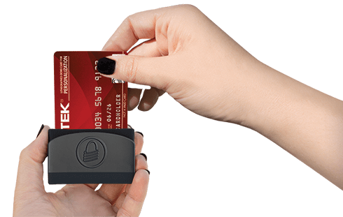 Customers can easily dip their chip cards into the eDynamo card reader for EMV payments.