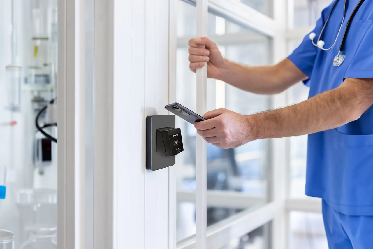 MagTek DynaProx access reader close-up for healthcare patient check-in