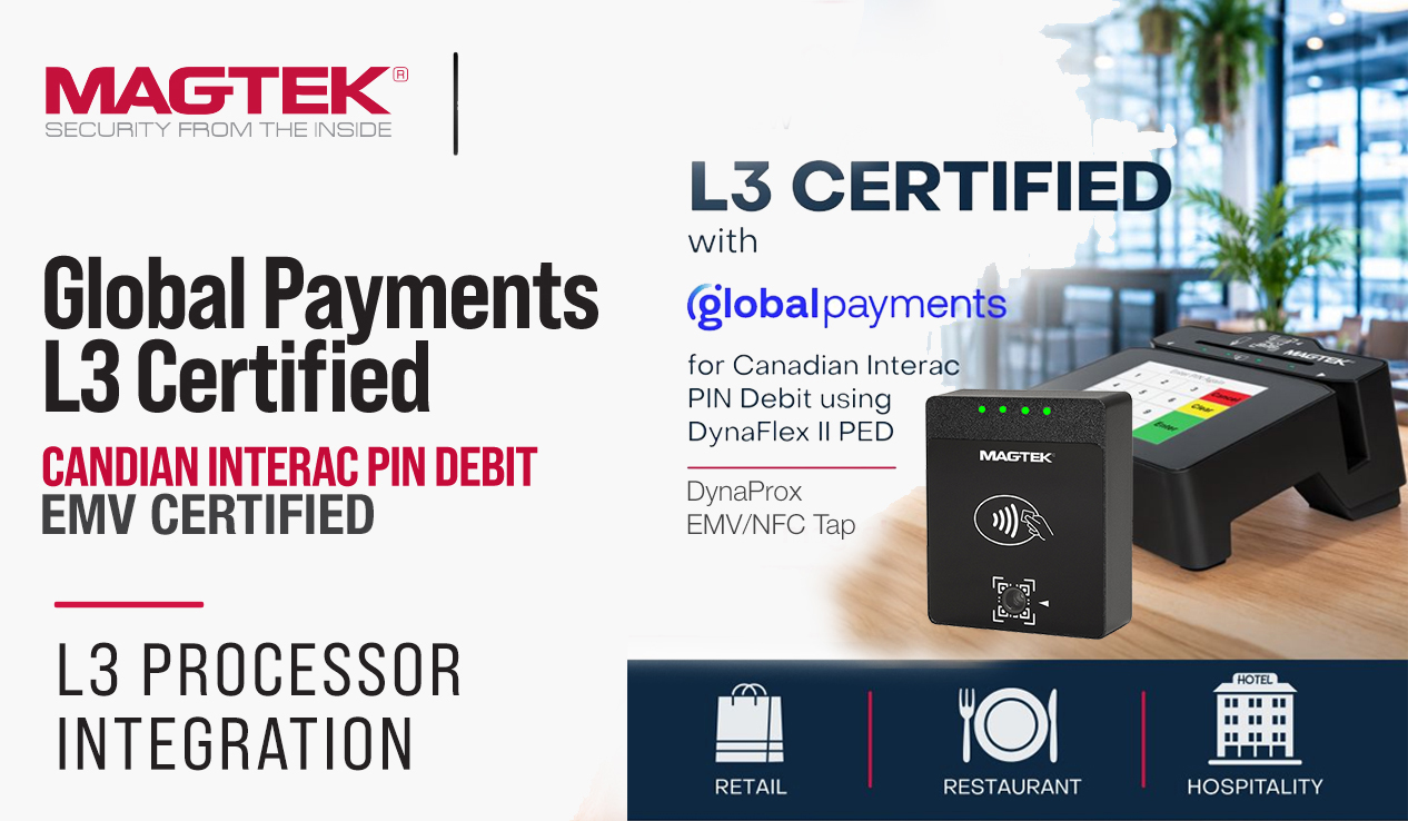 Magensa Payment Gateway Level 3 Certification with Global Payments Canada