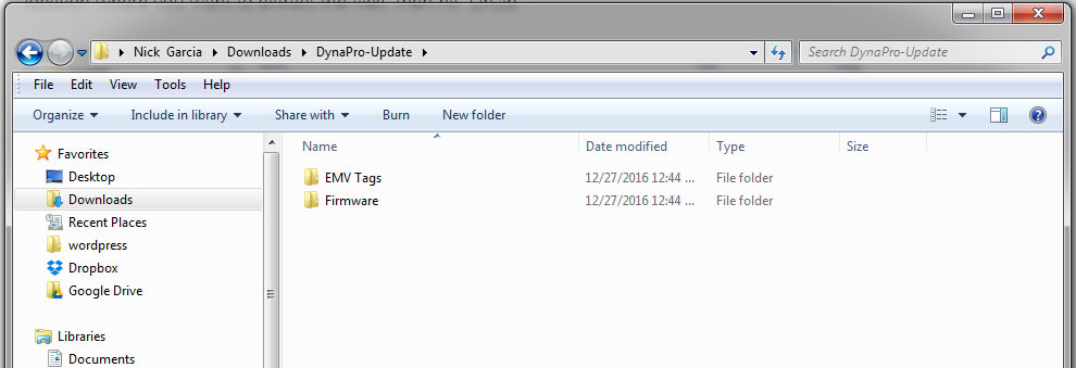 Firmware folder contents